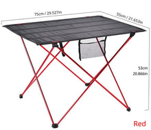 Load image into Gallery viewer, Brown aluminum folding table camping chair  camping table outdoor furniture  3 sizes