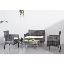 Load image into Gallery viewer, Panana Rattan Sofa Chair Table Set of 4 Hot Sale Wicker Garden Furniture Coffee Table Rattan Sofa Chair Spain Warehouse stock
