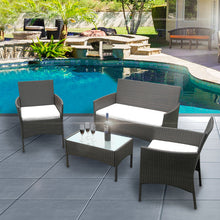 Load image into Gallery viewer, Panana Rattan Sofa Chair Table Set of 4 Hot Sale Wicker Garden Furniture Coffee Table Rattan Sofa Chair Spain Warehouse stock