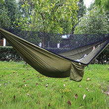 Load image into Gallery viewer, Easy Set Up Mosquito Net Hammock Double Hamak  290*140cm With Wind Rope Nails Hamac Hamaca Portable For Camping Travel Yard