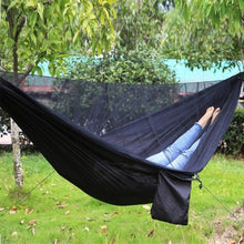 Load image into Gallery viewer, Easy Set Up Mosquito Net Hammock Double Hamak  290*140cm With Wind Rope Nails Hamac Hamaca Portable For Camping Travel Yard