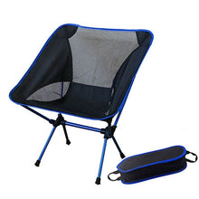 Load image into Gallery viewer, Portable Gray Moon Chair Fishing Camping Stool Folding Extended Hiking Seat with Pocket Ultralight Office Home Furniture